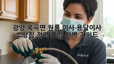 광양 옥곡면 원룸 이사? 용달이사 소형짐 정리, 포장 완벽 가이드!