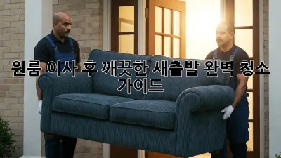 원룸 이사 후 깨끗한 새출발! 완벽 청소 가이드